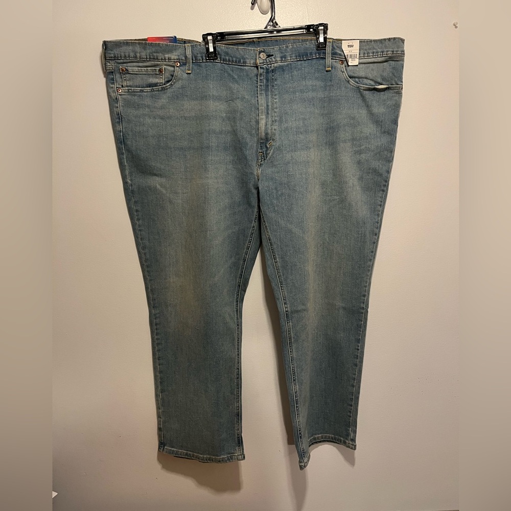 541™ ATHLETIC TAPER FIT MEN'S JEANS (BIG & TALL) sz 56 x 30  light wash